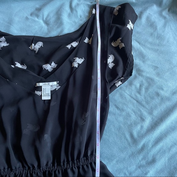 Forever 21 Dress - Black and White Cat Print, Size Small - Picture 9 of 11